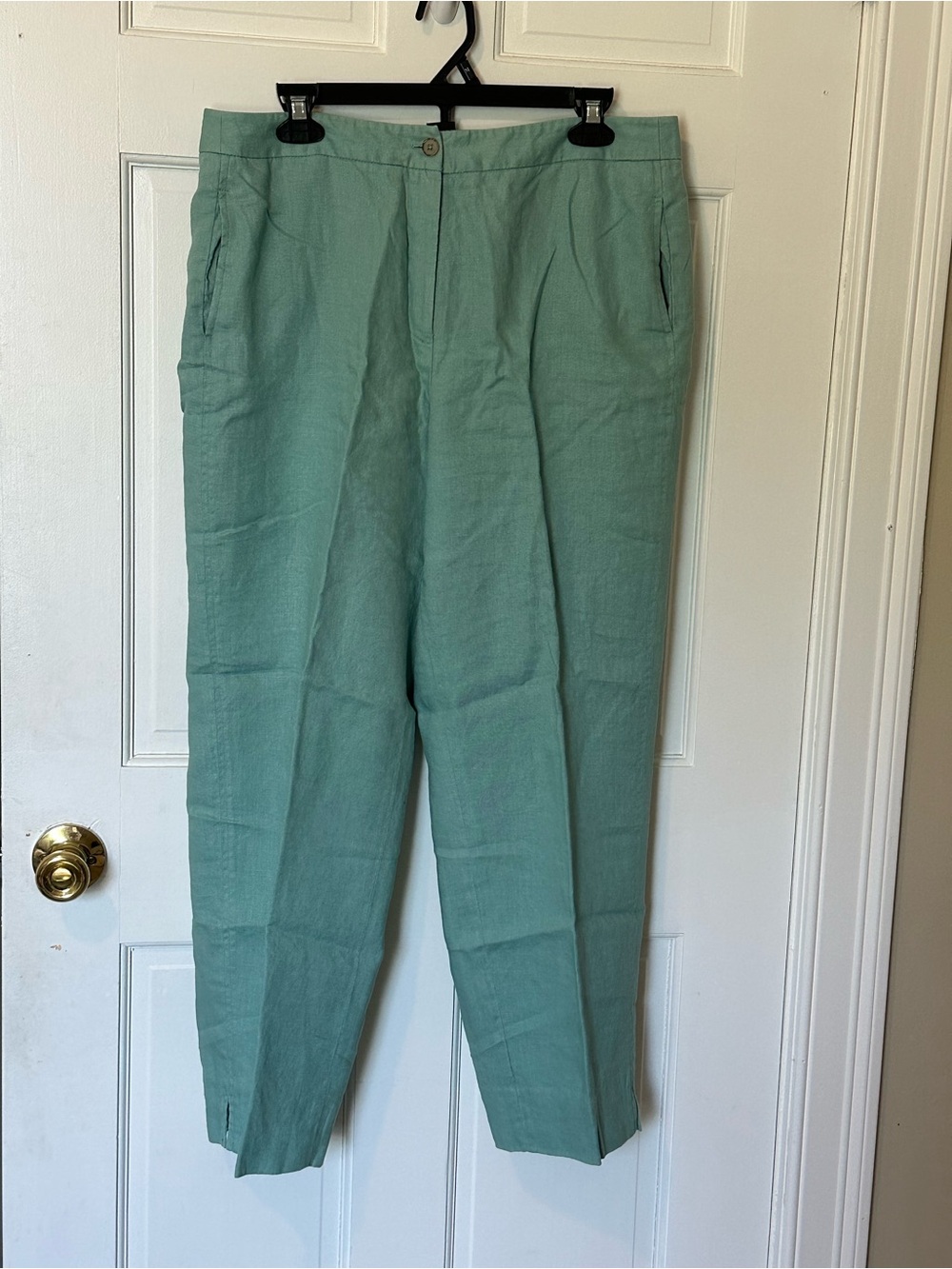 Rafaella Mint Green 100% Linen Casual Trousers Size 12